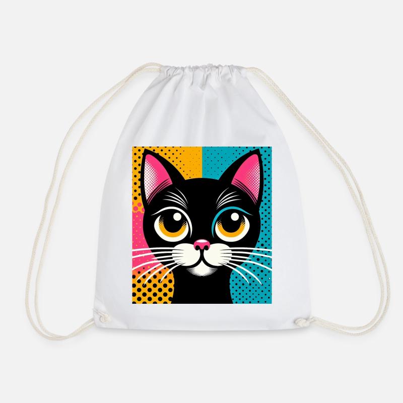 Katze - Turnbeutel - Weiß