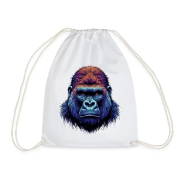 Gorilla - Drawstring Bag - white - Front