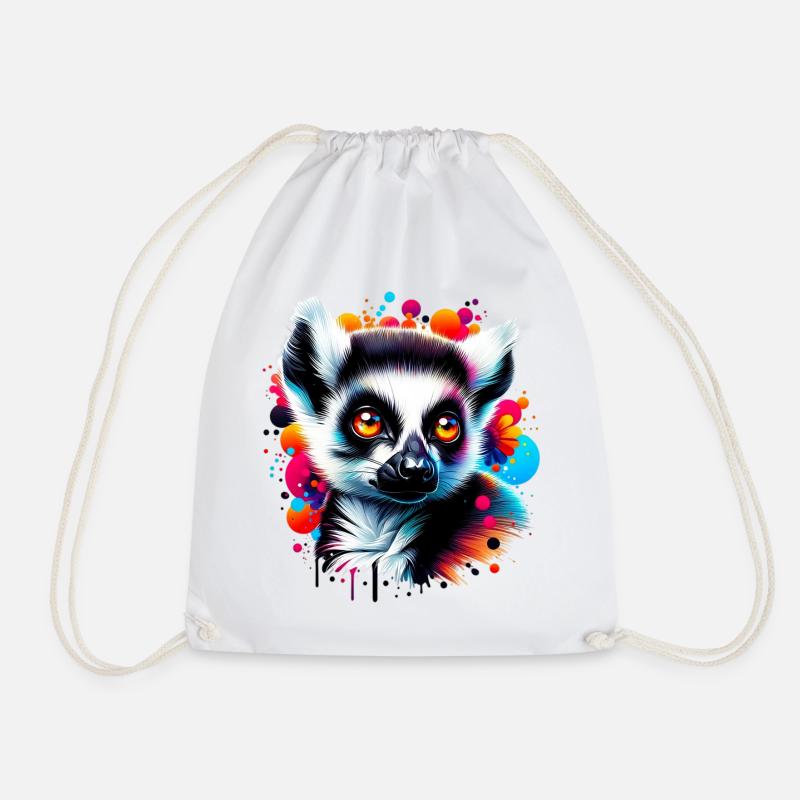 Lemur - Turnbeutel - Weiß
