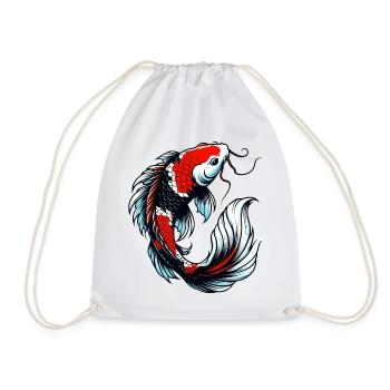Carpe koï - Sac de sport léger - blanc - Devant