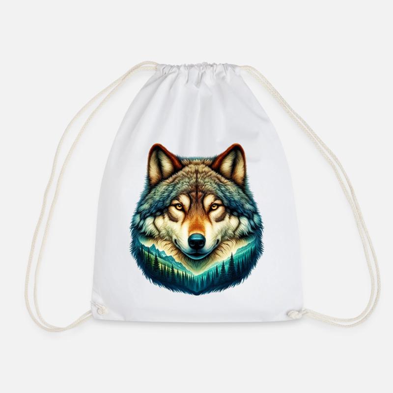 Wolf - Turnbeutel - Weiß