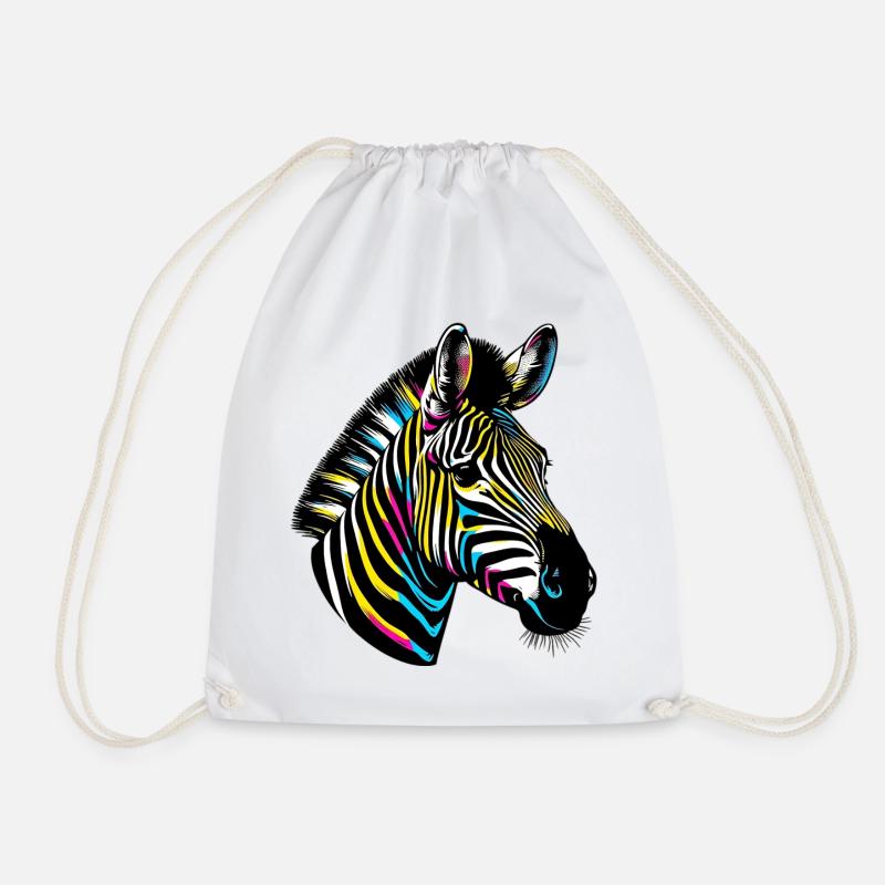 Zebra - Turnbeutel - Weiß