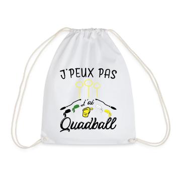 I can't I have Quadball - Drawstring Bag - white - Front