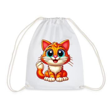 Chat - Sac de sport léger - blanc - Devant
