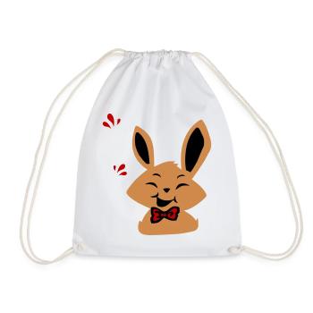 Osterhase - Turnbeutel - Weiß - Vorne