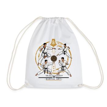 Martial art - Drawstring Bag - white - Front