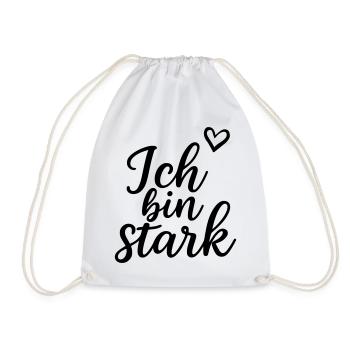 Ich bin stark - Turnbeutel - Weiß - Vorne