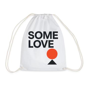 Design minimaliste « Some Love » - Géométrique - Sac de sport léger - blanc - Devant