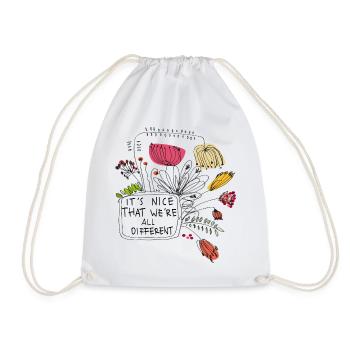 Blossoms Flowers - Drawstring Bag - white - Front