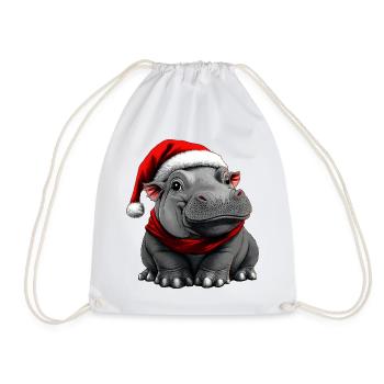 Nilpferde Christmas - Turnbeutel - Weiß - Vorne