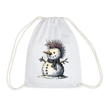 Humour hivernal punk de bonhomme de neige - Sac de sport léger - blanc - Devant