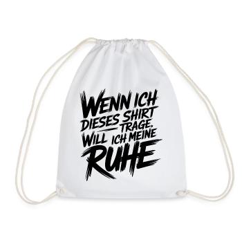 Do not speak – shirt activates sleep mode! - Drawstring Bag - white - Front