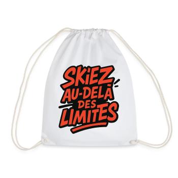 Skiez au-delà des limites ! - Sac de sport léger - blanc - Devant