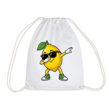Dessin animé Dun Citron dans la pose Dab - Sac de sport léger - blanc - Devant