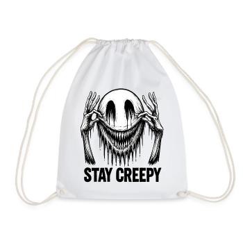 Sourire Fondant – Art d’horreur de bande dessinée sombre - Sac de sport léger - blanc - Devant