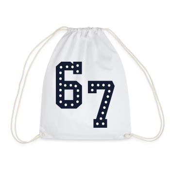 Numéros lumineux 67 - Sac de sport léger - blanc - Devant