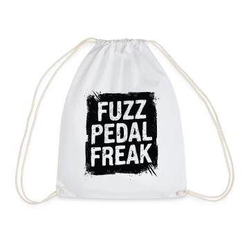 Fuzz Pedal Freak – Guitar Sound Statement - Drawstring Bag - white - Front