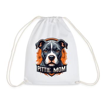 Pittie Mom Pitbull Art - Turnbeutel - Weiß - Vorne