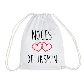 Wedding Anniversary - Jasmine Wedding (66 years) - Drawstring Bag - white - Front