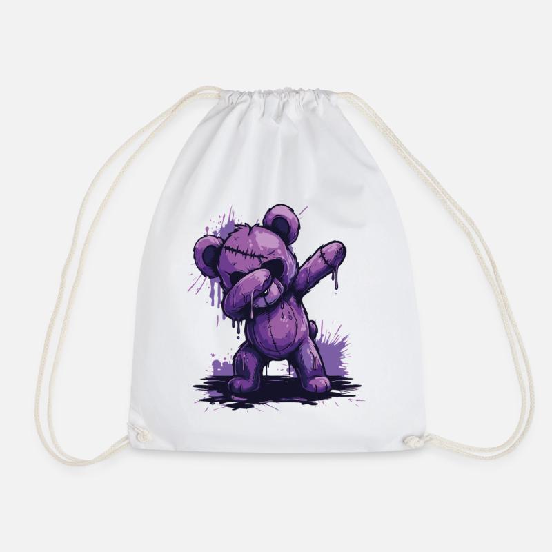 Zombie Teddy Dab - Turnbeutel - Weiß