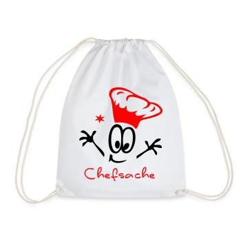 Chef's top priority - Drawstring Bag - white - Front