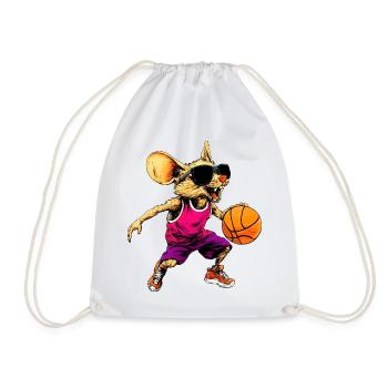 Souris de basket-ball - Sac de sport léger - blanc - Devant