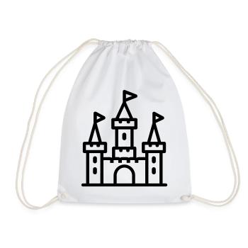 castle - Drawstring Bag - white - Front