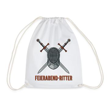Feierabend Ritter Motiv - Turnbeutel - Weiß - Vorne