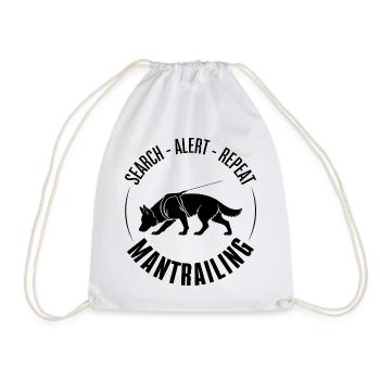 German Shepherd Mantrailing Dog Sports Dogs - Drawstring Bag - white - Front