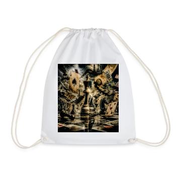 Surrealism Chess - Drawstring Bag - white - Front