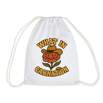 Qu’est-ce que c’est que possible dans la fleur de dessin animé œillet - Sac de sport léger - blanc - Devant