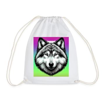 Wolf - Turnbeutel - Weiß - Vorne