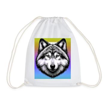 Wolf - Turnbeutel - Weiß - Vorne