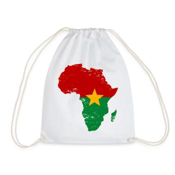 Burkina-Faso_Flagge_Afrika_used - Turnbeutel - Weiß - Vorne