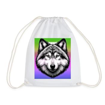 Wolf - Turnbeutel - Weiß - Vorne