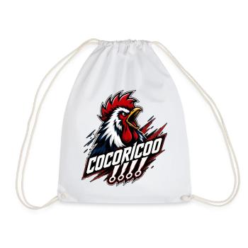 Supporter français emblème coq hurlant - Sac de sport léger - blanc - Devant