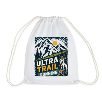 Ultra Trail Running - Drawstring Bag - white - Front