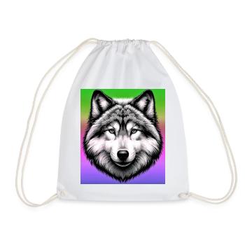 Wolf - Turnbeutel - Weiß - Vorne