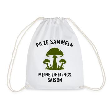 Pilze Sammeln – Meine Lieblingssaison - Turnbeutel - Weiß - Vorne