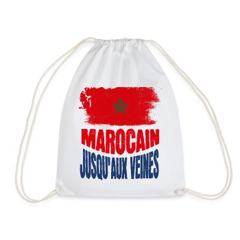 Marocain Jusqu Aux Veines Fierte Maroc Royaume - Sac de sport léger - blanc - Devant
