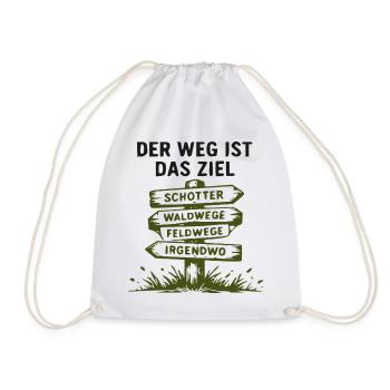 Wegweiser der Wege – Wald und Feld - Turnbeutel - Weiß - Vorne