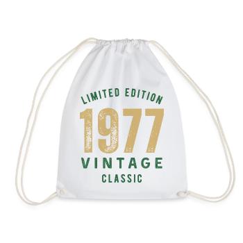 Limited Edition 1977 Vintage Classic Geburtstagsjahr - Turnbeutel - Weiß - Vorne