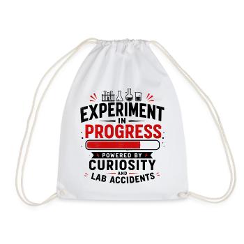 Funny Scientist for Lab Research - Drawstring Bag - white - Front