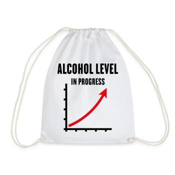 Alcohol Level In Progress (Drinking Team POSRed2C) - Turnbeutel - Weiß - Vorne