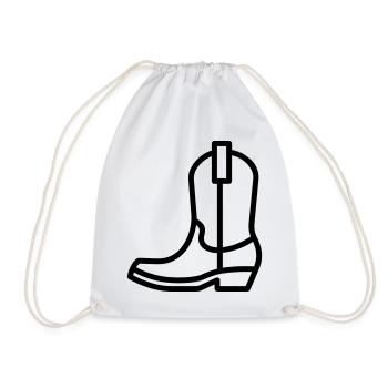 Stiefel - Turnbeutel - Weiß - Vorne