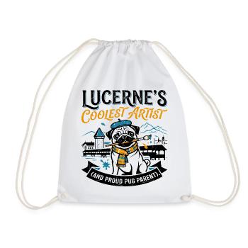 Coolest Artist Mountain Scenery - Drawstring Bag - white - Front