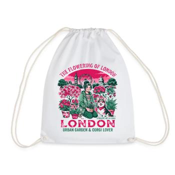 Pembroke The Flowering Of London Urban Garden - Drawstring Bag - white - Front