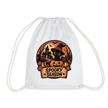Magie de la citrouille chatte effrayante - Sac de sport léger - blanc - Devant