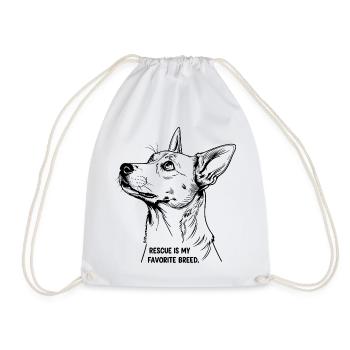Rescue Is My Favorite Breed - Turnbeutel - Weiß - Vorne