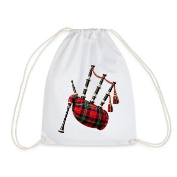 Keltischer Dudelsacktartan - Turnbeutel - Weiß - Vorne